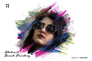 Abstract Brush Painting Photo Effect