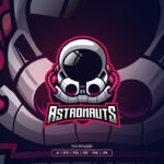 Astronaut Esport Logo Template