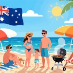 Australia Day Beach Celebration Vector