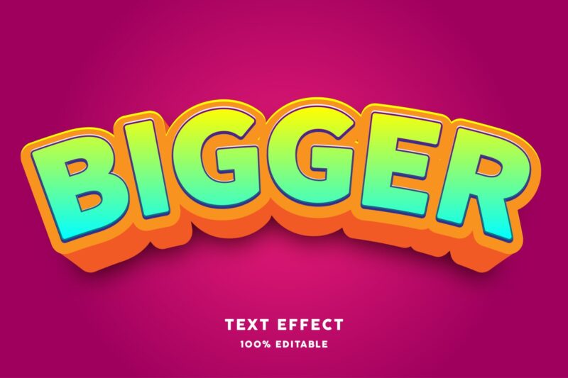 Bold Cartoon Text Effect