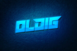 Blue Glow Logo Mockup