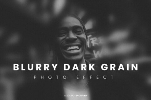 Blurry Dark Grain Photo Effect