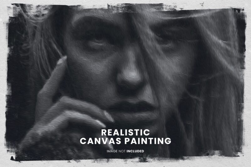 Realistic Canvas Painting Photo Effect