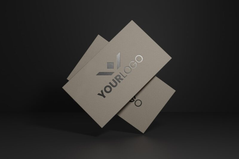 Floating Business Card Mockup