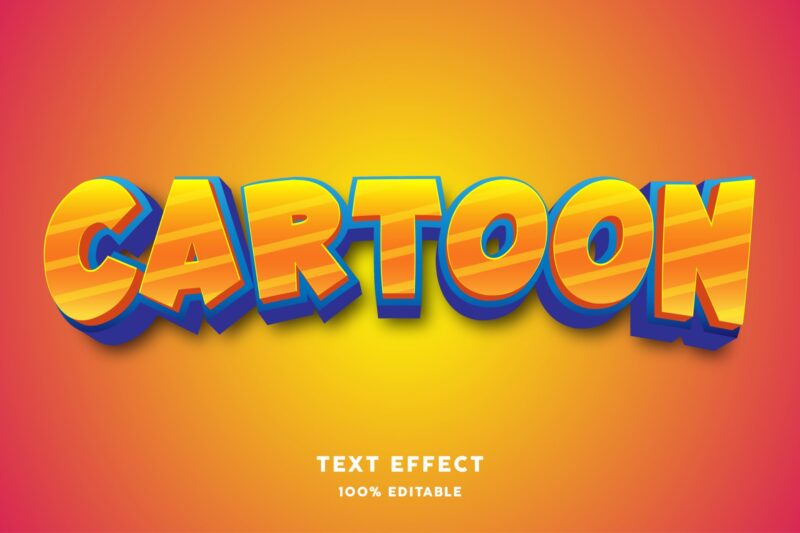 Cartoon Strong Bold Text Effect