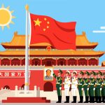 Flag Raising Ceremony at Forbidden City - 2D Vector