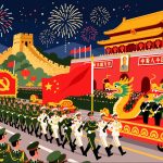 China National Day Parade - 2D Vector Art
