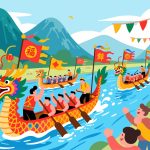 Traditional Chinese New Year Dragon Boat Race