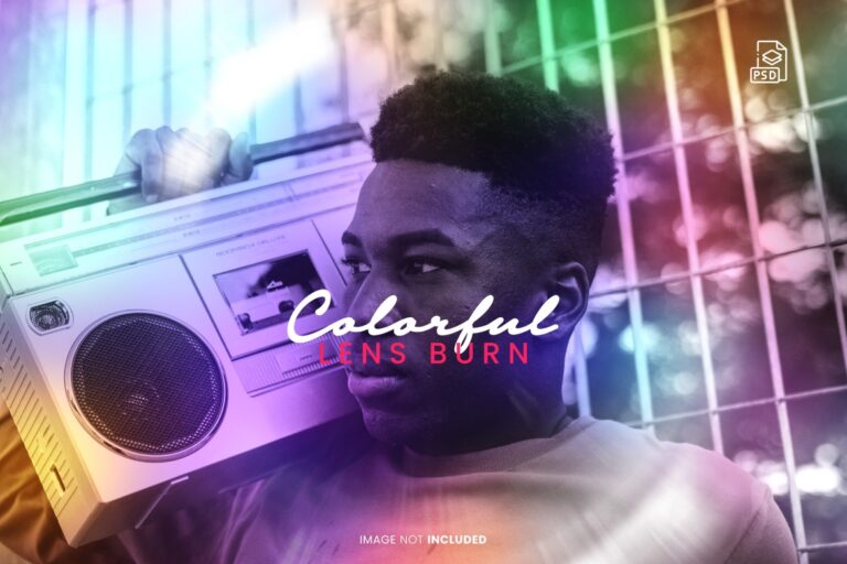 Colorful Lens Burn Photo Effect
