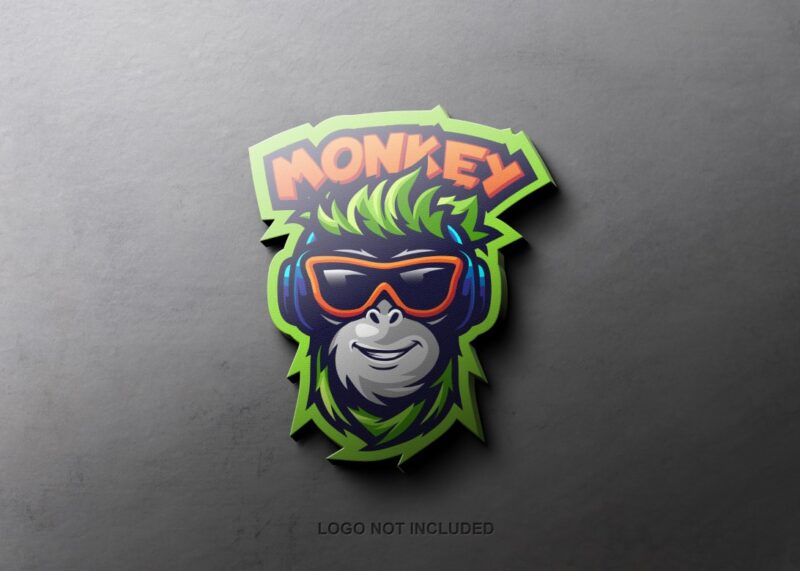 Concrete Strong Mascot Logo Mockup