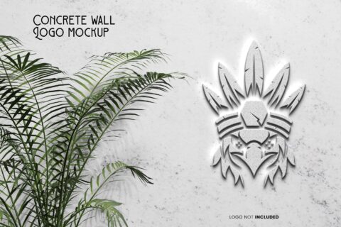 Concrete Wall Logo Mockup