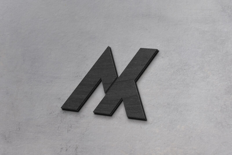 Black Concrete Logo Mockup