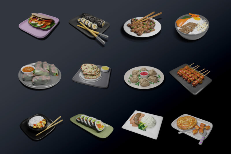 Asian Food 3D Icons