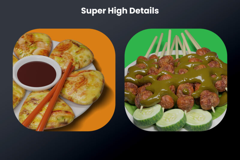 Asian Food 3D Icons