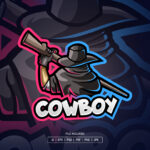 Cowboy Esport Logo Template