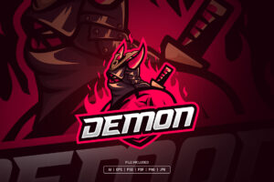 Red Demon Esport Logo Template