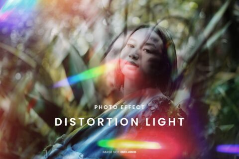 Distortion Light Photo Effect PSD