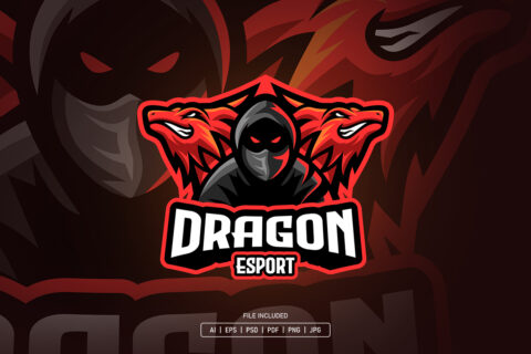 Dragon Team Esport Logo Template