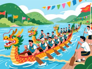 Dragon Boats Ready for Dragon Boat Festival Race