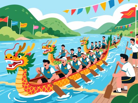 Dragon Boats Ready for Dragon Boat Festival Race