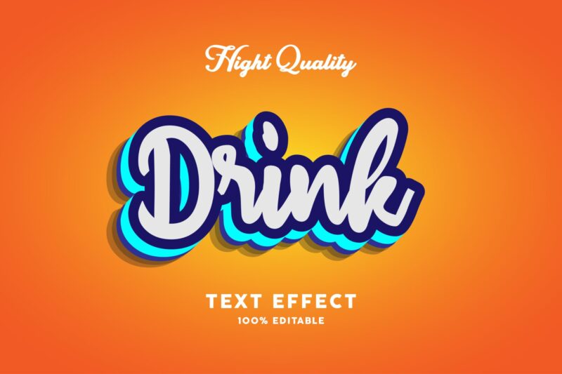 Drink Text Effect