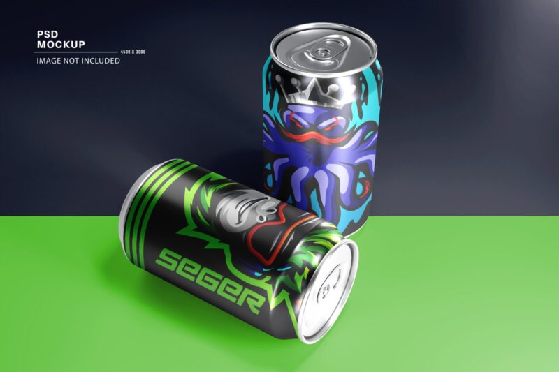 Fresh Soda Can Branding Product Mockup