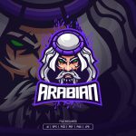 Mighty Arabian Warrior Esport Logo Template