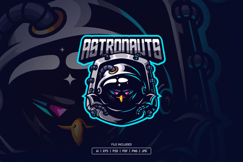 Bird Astronaut Esport Logo Template