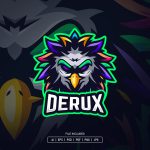 Colorful Bird Esport Logo Template