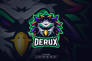 Colorful Bird Esport Logo Template