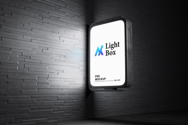 Light Box Branding Logo Mockup