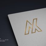 Rough White Paper with Gold Glossy Shiny Mockup