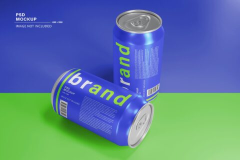 Fresh Soda Can Branding Product Mockup