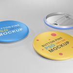 3D Pin Mockup Style with Front and Back View