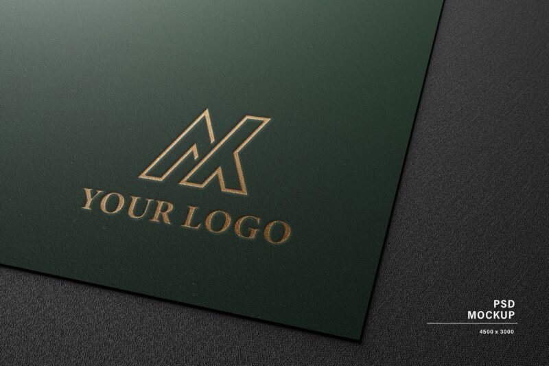 Elegant Gold on Rough Paper Logo Mockup