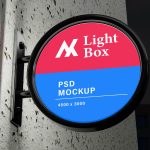 Circle Light Box Logo Mockup