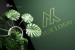 Green Elegant Logo Mockup