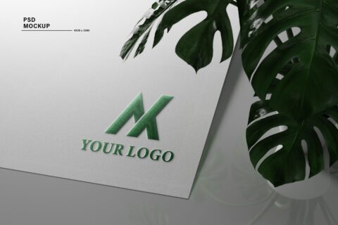 Green Glither Logo Mockup