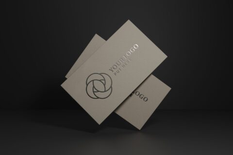 Floating Business Card Mockup