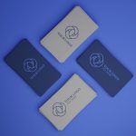 Blue and White Business Card Mockup