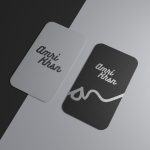 Black and White Business Card Mockup