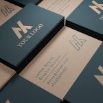 Luxury Green Gold Business card mockup