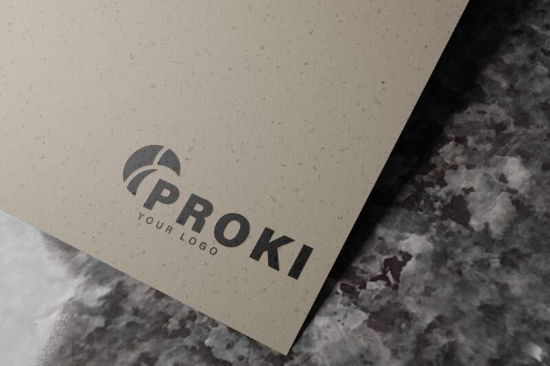 Luxury Paper on Stone Logo Mockup