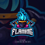 Flaming Esport Logo Template