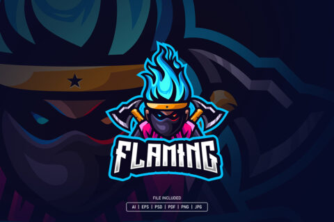 Flaming Esport Logo Template