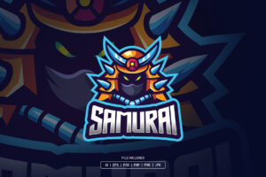 Samurai Warrior Esport Logo Template