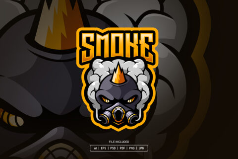 Smoke Skull Esport Logo Template