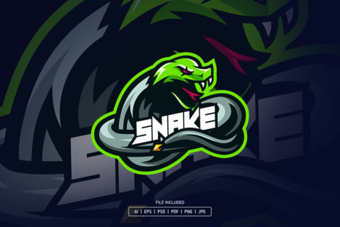 Snake Esport Logo Template