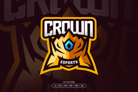 Crown Esport Logo Template