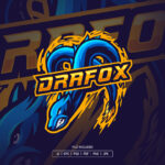 Dragon Fox Esport Logo Template